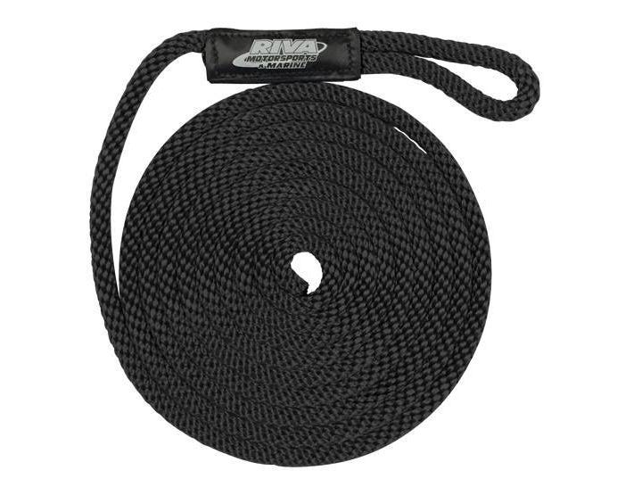 Riva DOCK LINE , PWC , Black , 3/8"X12' - RY8-A1923-BLK