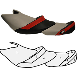 SBT Seat Cover for Kawasaki 2009-2010 Ultra 260LX/2011-2013 Ultra 300LX/2014-2017 Ultra 310LX - 108BT206
