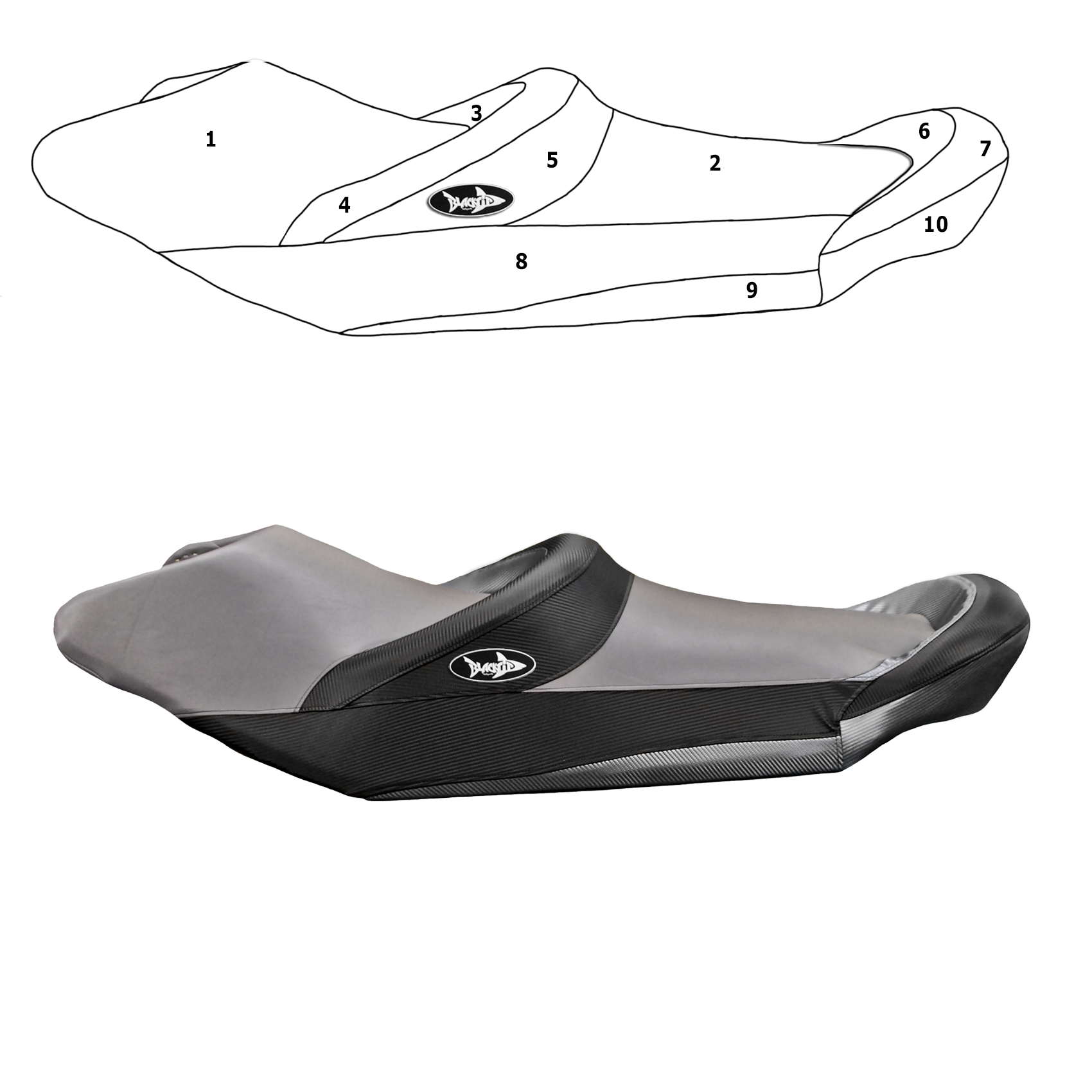 SBT Seat Cover for Yamaha 2006 - 2009 VX Cruiser - 108BT426