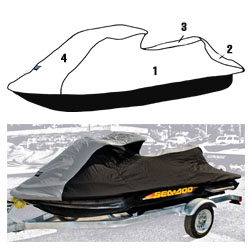 SBT Custom Vented Storage Cover for Sea-Doo 2003-2009 GTX/2002-2003 GTX DI/2002 GTX 4Tec/2005-2009 RXT - 111WS101-VC