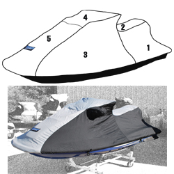 SBT Custom Vented Storage Cover for Sea-Doo 1996-2002 GTX (except 2002 4Tec)/ 1997 GTI - 111WS102-VC