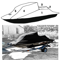 SBT Custom Vented Storage Cover for Sea-Doo 2004-2011 RXP - 111WS110-VC