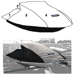 SBT Custom Vented Storage Cover for Yamaha 2005-2009 VX110 Sport W/O Mirrors - 111WS407-VC