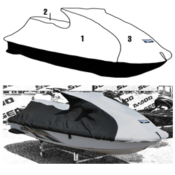 SBT Custom Vented Storage Cover for Yamaha 1998-1999 Wave Runner XLT 760/1998 XL 1200/1999-2004 XL 701 - 111WS408-VC