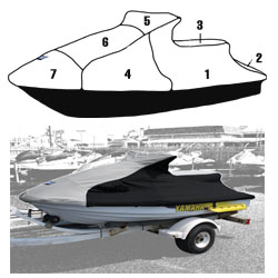 SBT Custom Vented Storage Cover for Yamaha 1994-1997 Wave Raider 700/760/1100 - 111WS412-VC