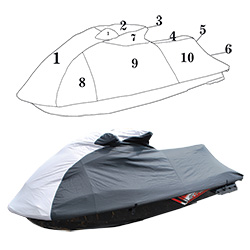 SBT Custom Vented Storage Cover for Yamaha FZR 2009-2016 - 111WS419-VC