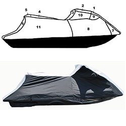SBT Custom Vented Storage Cover for Yamaha 2012-2022 FX HO /SHO /Cruiser/ SVHO - 111WS422-VC