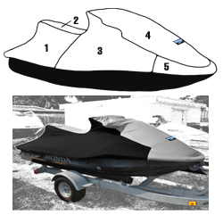 SBT Custom Vented Storage Cover for Yamaha 2002-2008 Aqua Trax F12/ F12X/ F12 GP Scape - 111WS600-VC
