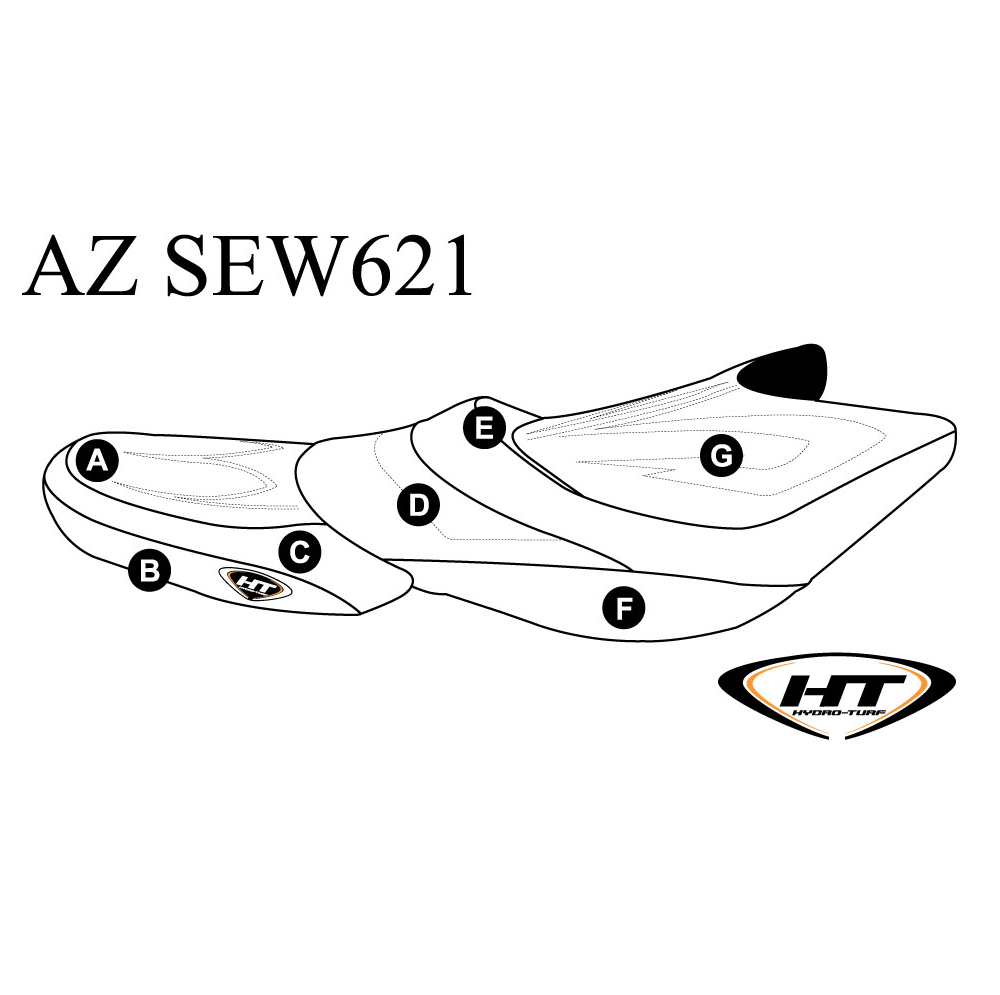 SBT Seat Cover for Kawasaki Ultra 310R & 310X SE (14-19) - AZ-SEW621