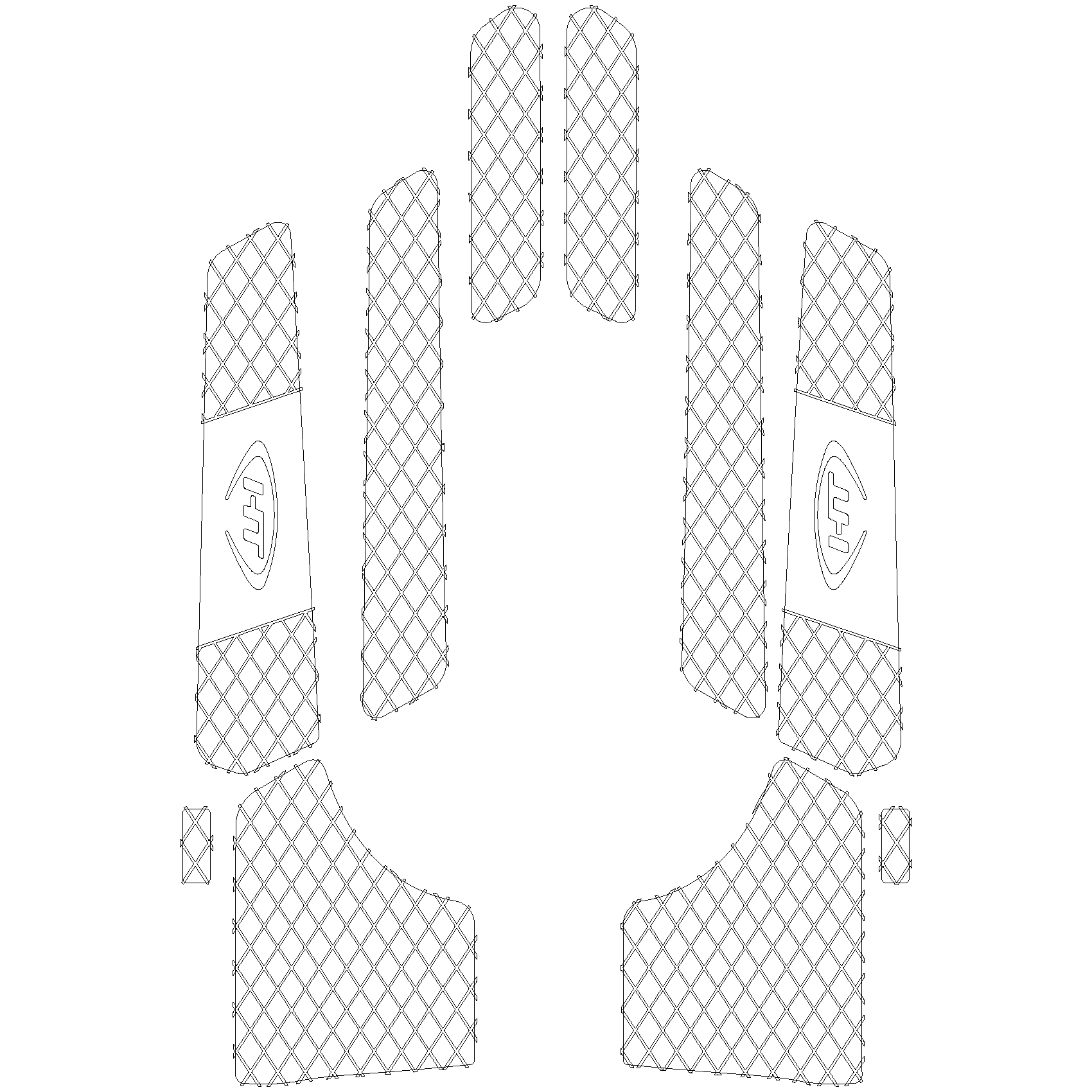 SBT Pro Series Knurled Mat XL 1200 LTD /XL 800 /XL 1200 /XLT 1200 /XLT 800 1999-05 - PR784