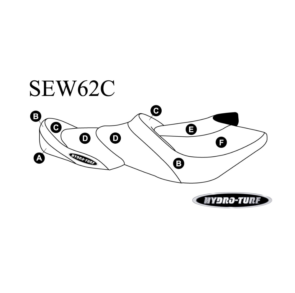 SBT Seat Cover for Kawasaki Ultra 260 LX (10-12) / Ultra LX, 250 LX, 300 310 LX (11-16) - SEW62C
