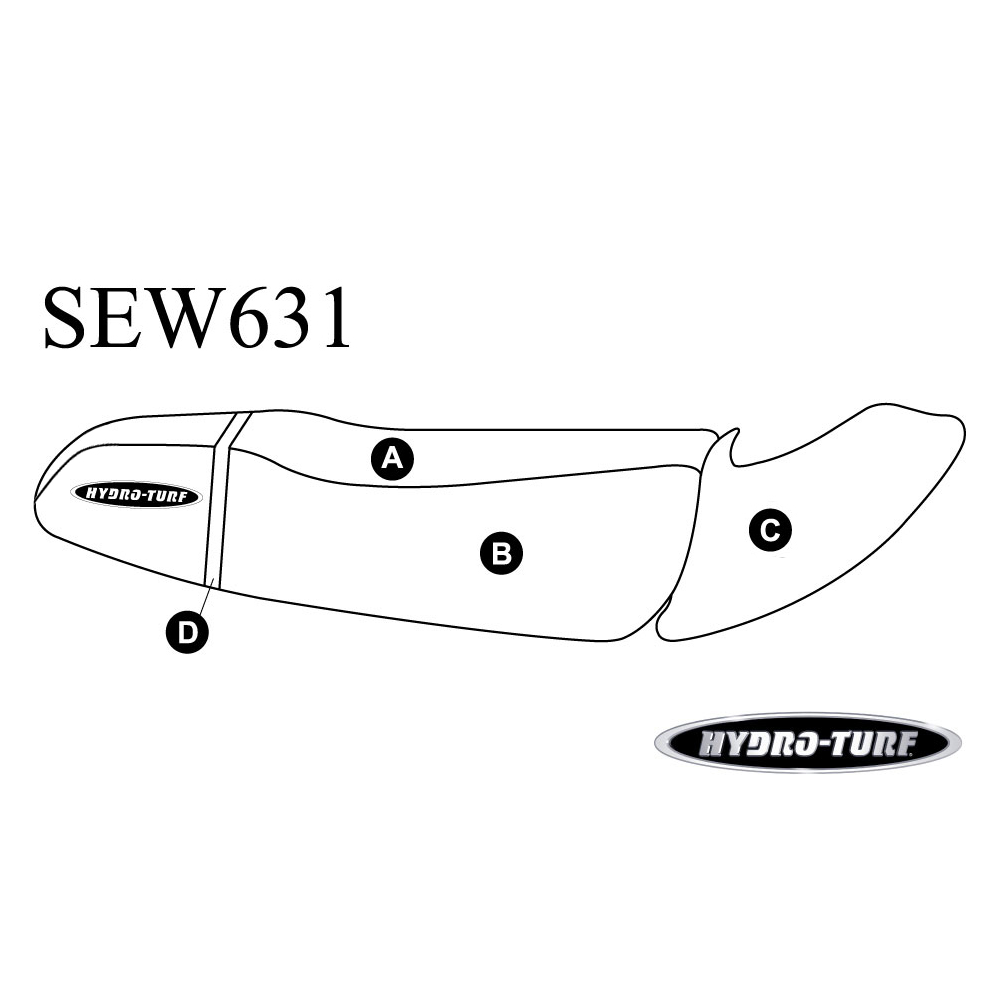 SBT Seat Cover for Kawasaki 1100 STX 97/900 STX 99-00/900 STS 01-02 W/Cowling - SEW631