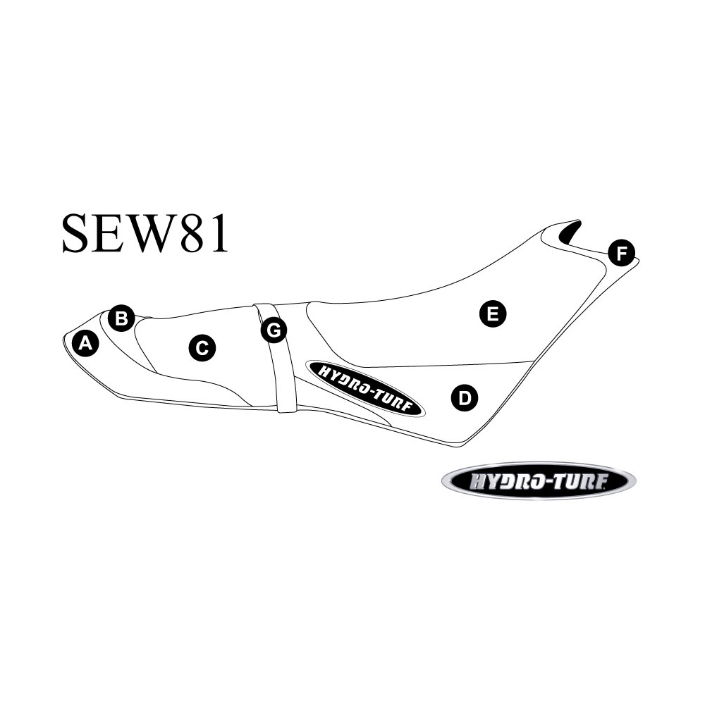 SBT Seat Cover for Sea-Doo Spark Trixx 2-Up (14-20) - SEW81