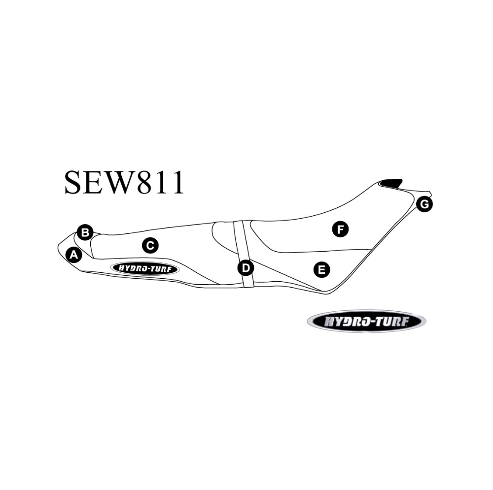 SBT Seat Cover for Sea-Doo Spark Trixx 3-Up (14-20) - SEW811