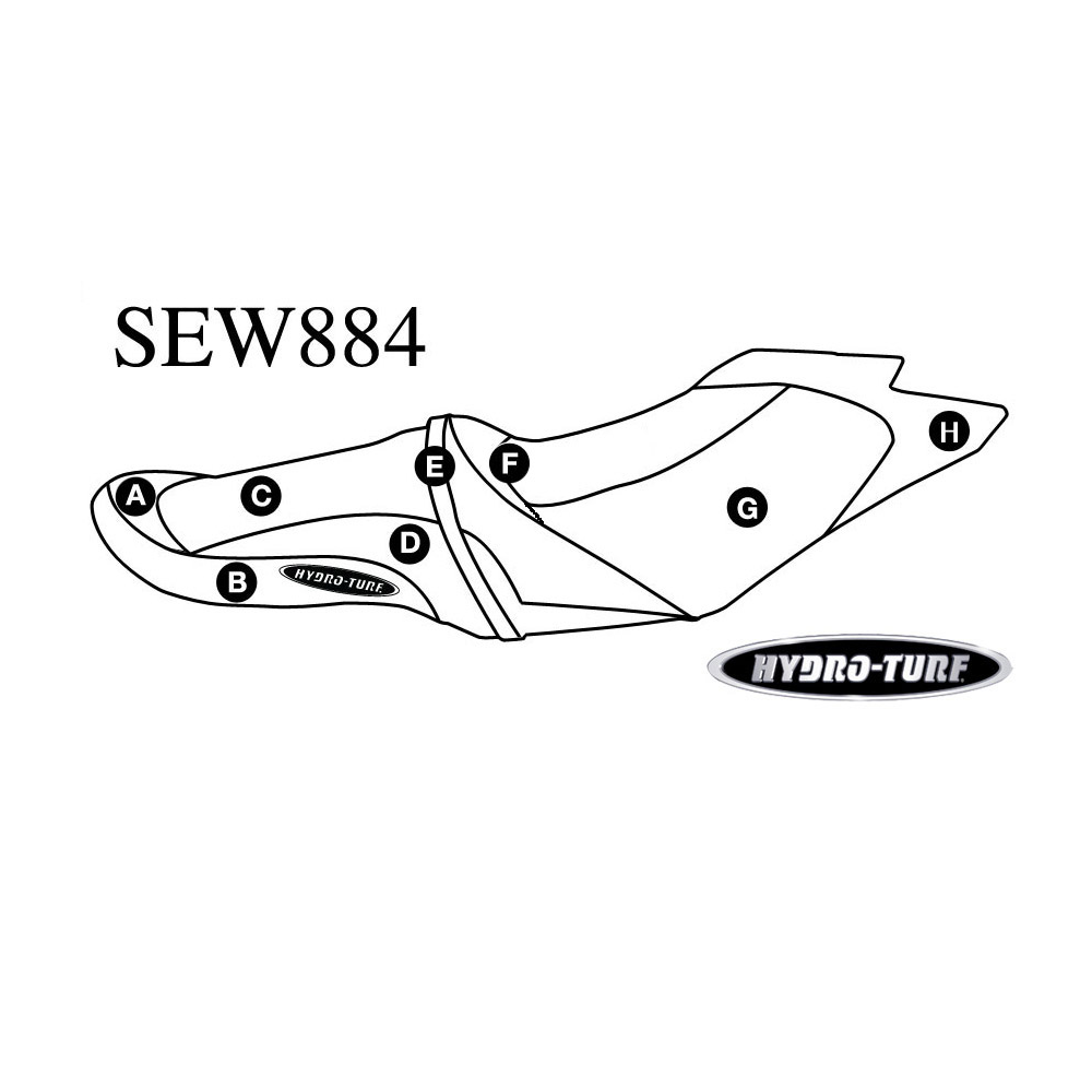 SBT Seat Cover for Sea-Doo GTS 130 / GTI 130 (11-16) / Wake 155 (12-19) - SEW884