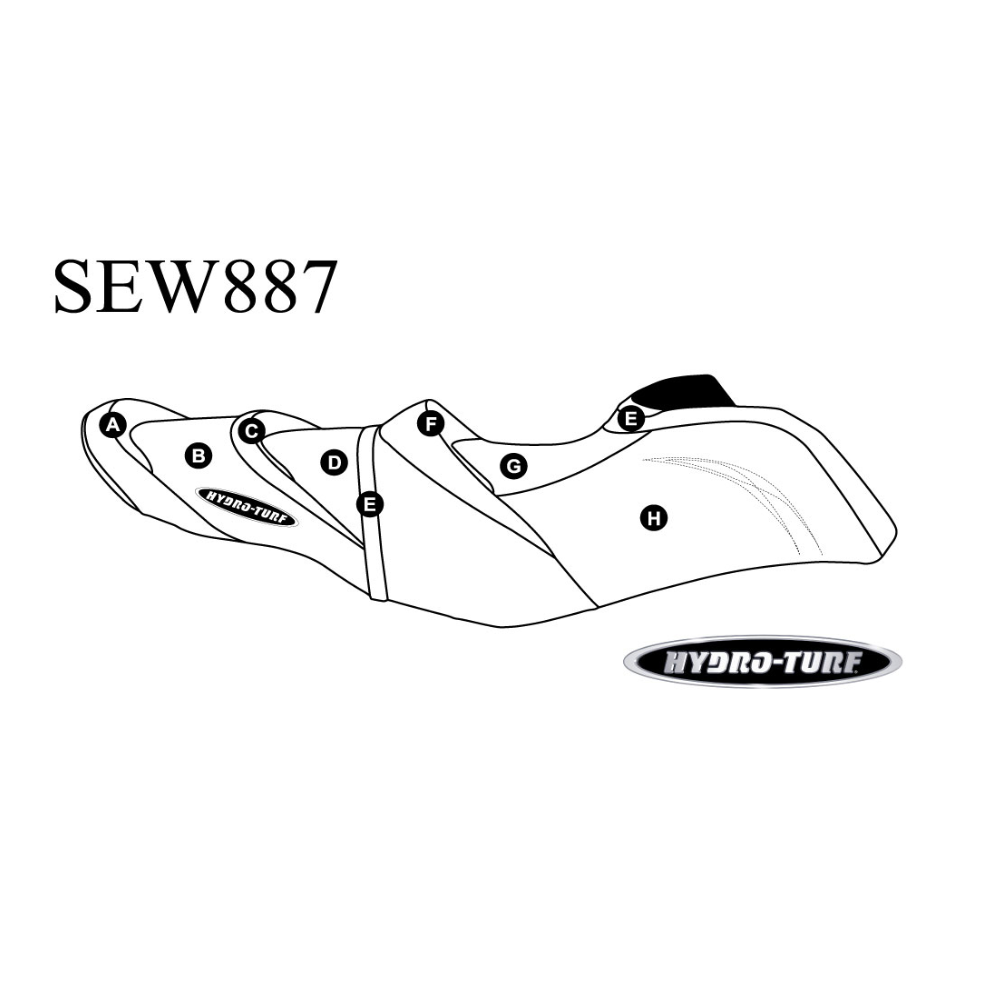 SBT Seat Cover for Sea-Doo GTX Ltd 215, 260 300 GTX GTX-S 155 (16-17) - SEW887
