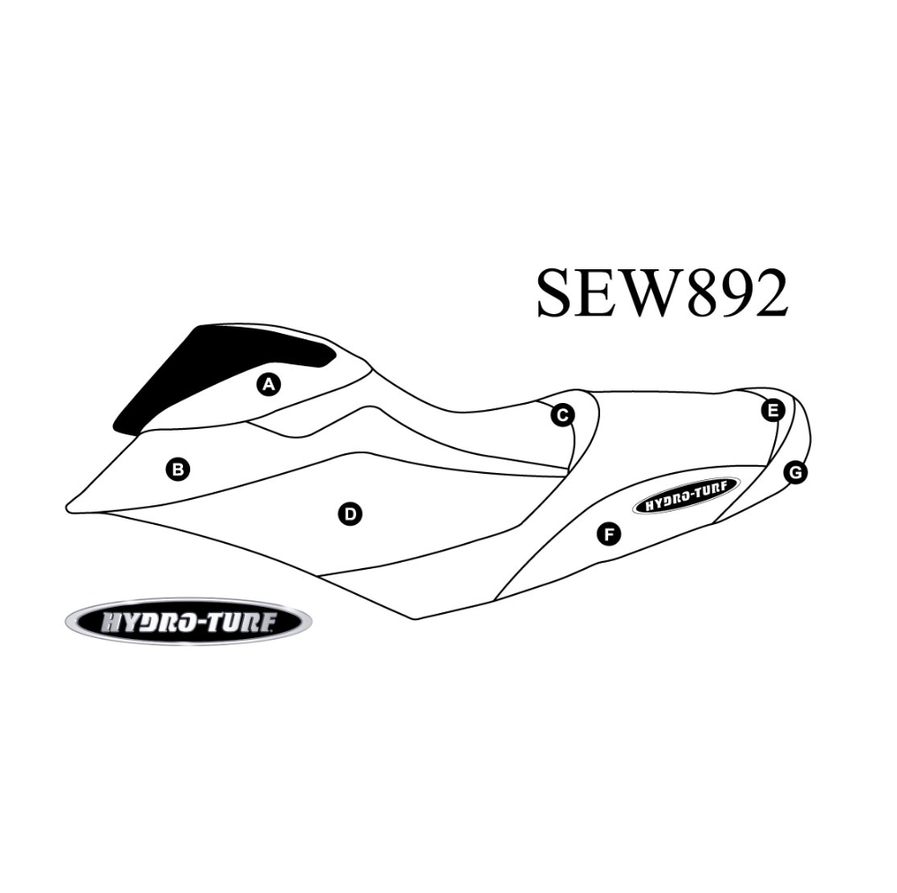 SBT Seat Cover for Sea-Doo RXP-X 260 12-15/RXP-X 300 16-20/GTR-X 230 17-19 - SEW892