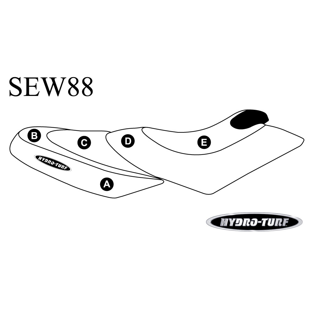 SBT Seat Cover for Sea-Doo GTX Di (02-03) / GTX 4-Tec (02-06) / RXT (05-09) - Sew88