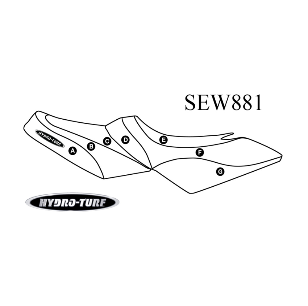 SBT Seat Cover for Sea-Doo GTX (07-09) / GTX Limited (08) (not iS) - Sew881