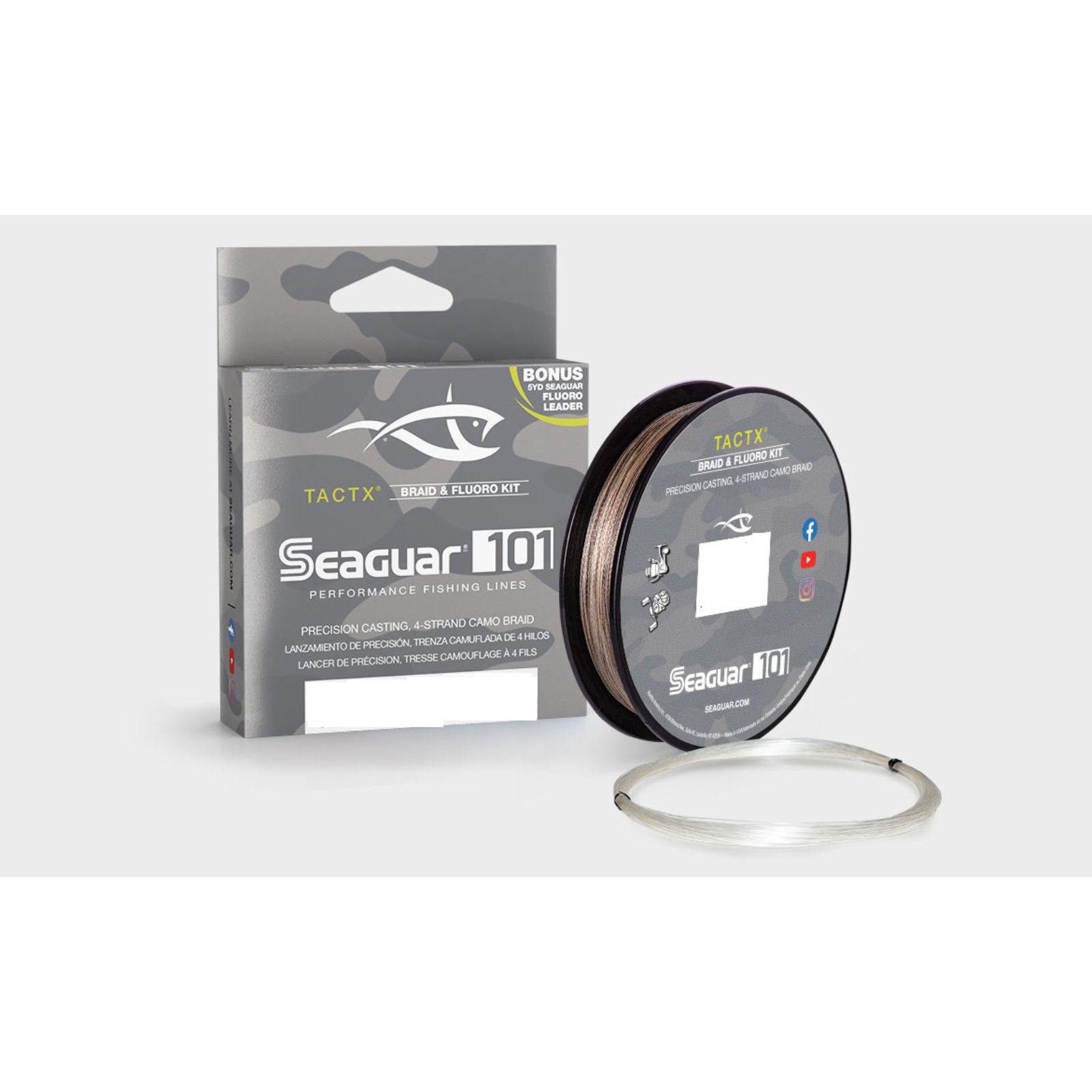 Seaguar 101 TactX 80TCX150 Braid w Fluoro Leader 150 Yds Seaguar 101 TactX 80TCX150 Braid w Fluoro Leader 150 Yds