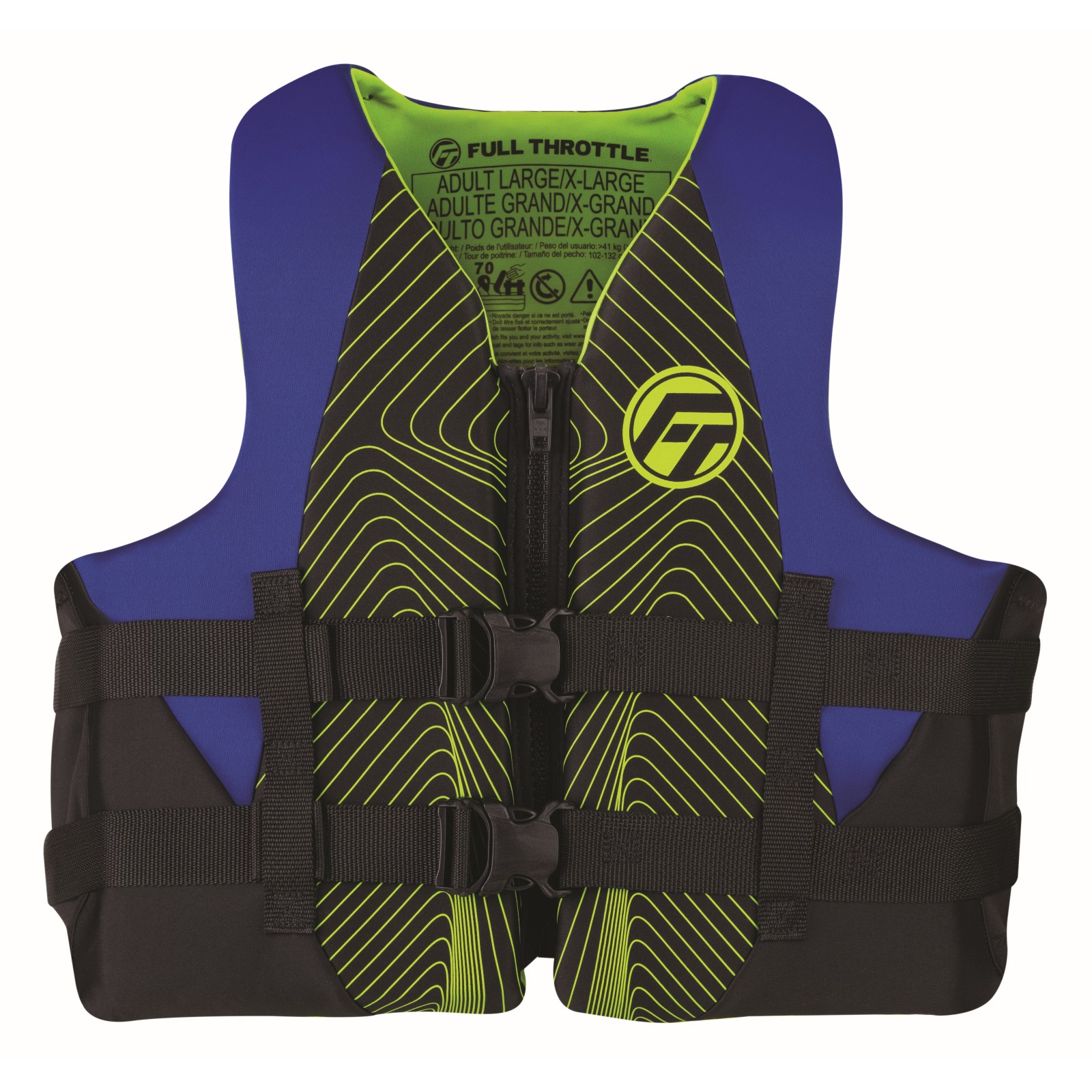Full Throttle Adult Rapid-Dry Life Jacket L XL Blue Full Throttle Adult Rapid-Dry Life Jacket L XL Blue