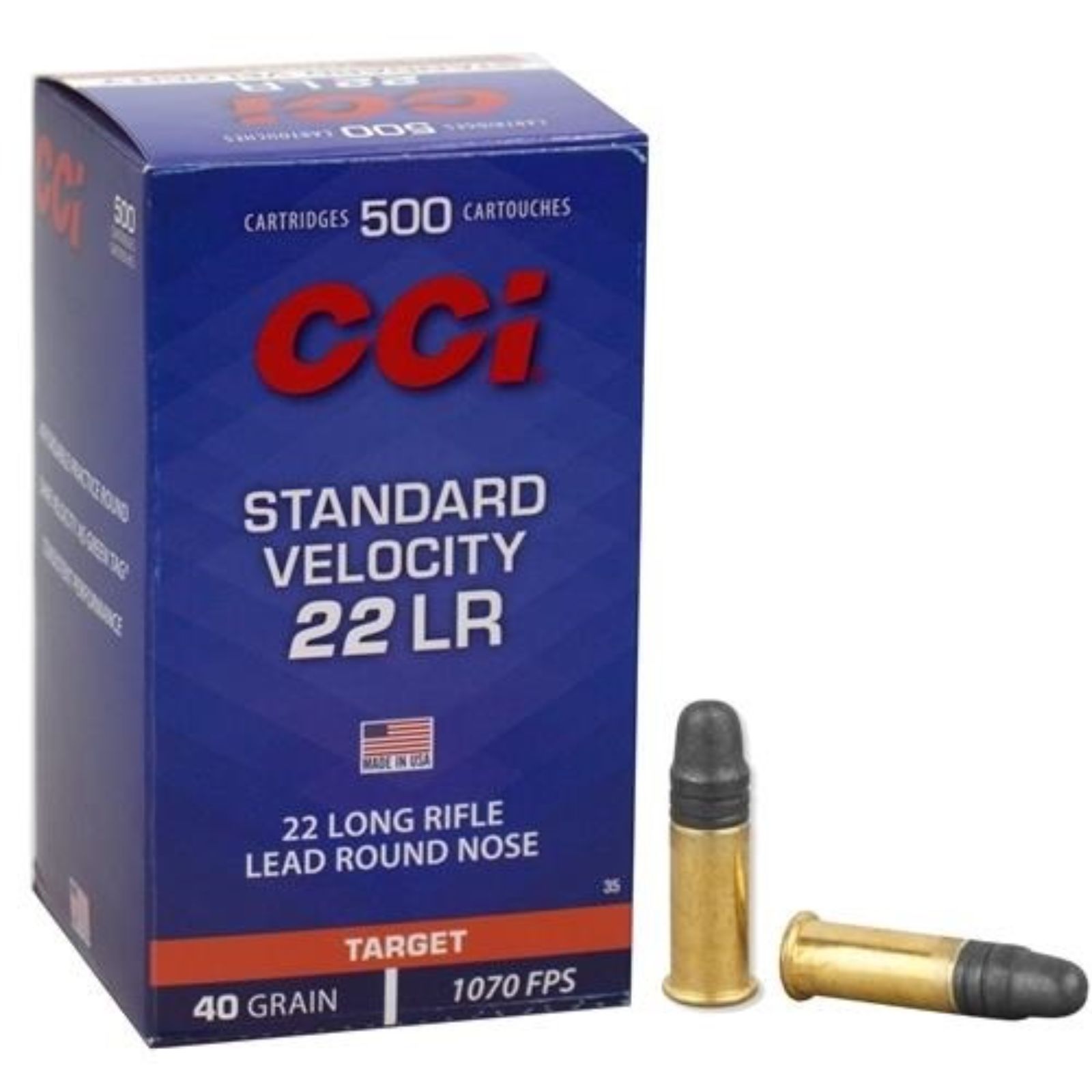 CCI Standard Velocity 22 Long Rifle 40 Grain 500 Count