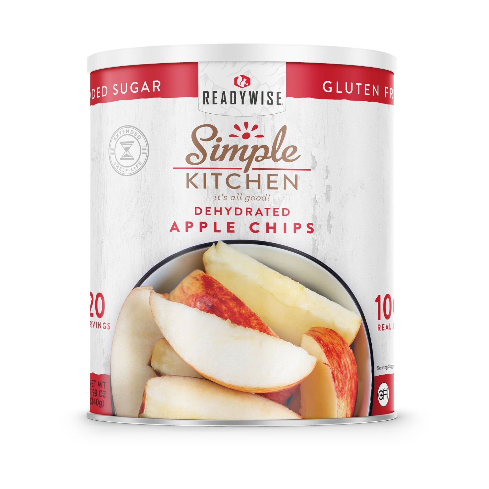 ReadyWise Simple Kitchen Dried Apple Chips 20 Serving Can