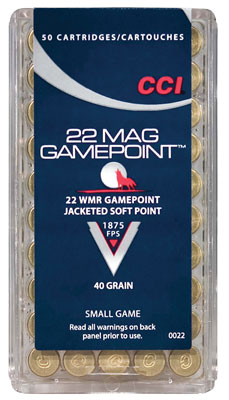 CCI Gamepoint 22 WMR JSP 40 Grain 50 Count