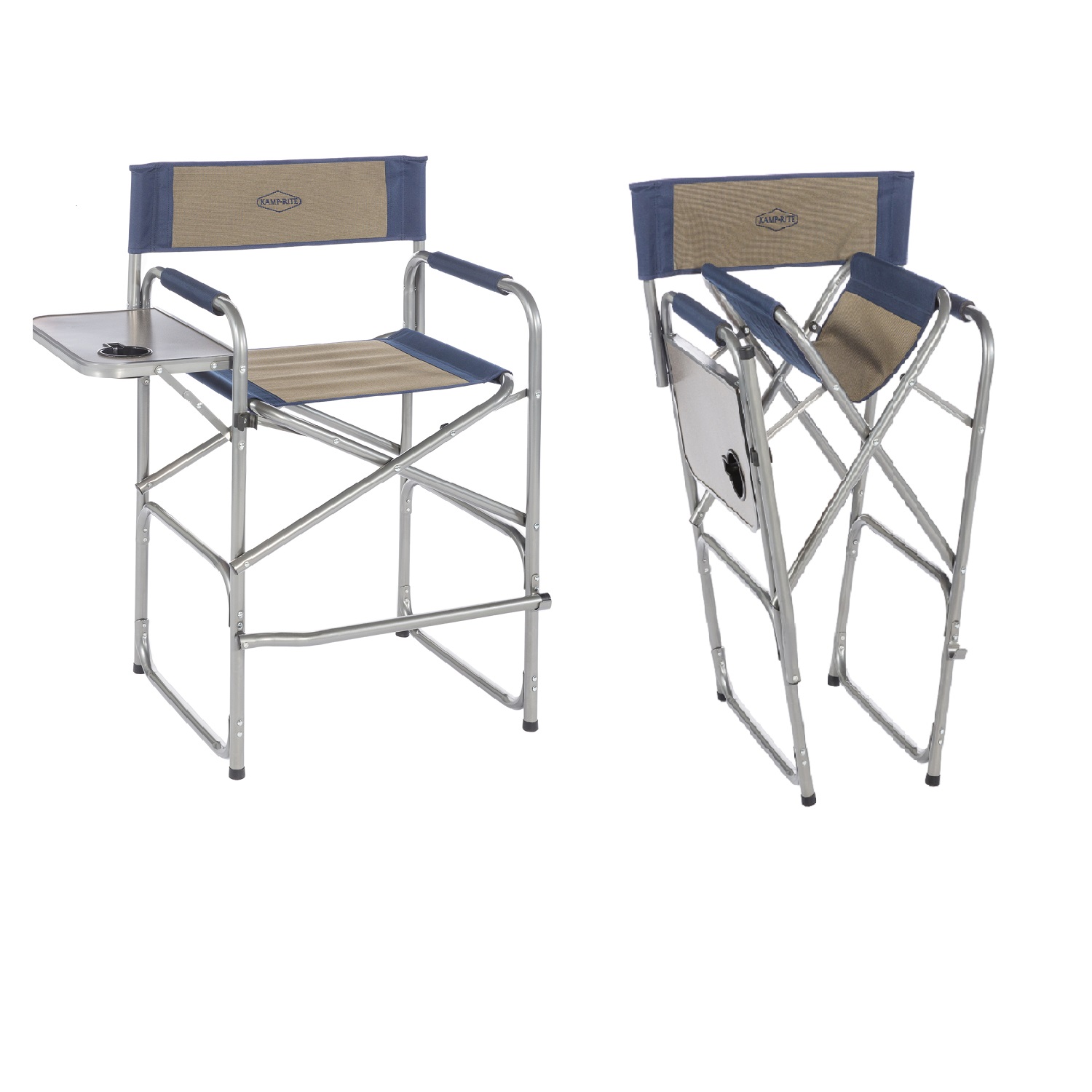 Kamp-Rite High Back Directors Chair with Side Table