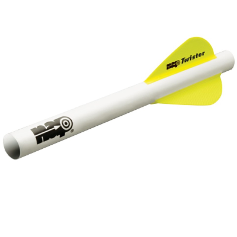 New Archery Quikfletch Twister 2 In. 6Pk Wht/Grn