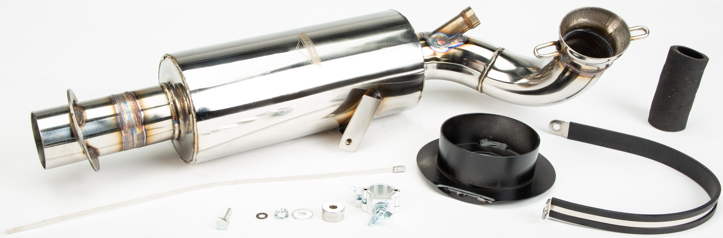 STRAIGHTLINE Lightweight Silencer/Muffler LIGHTWEIGHT MUFFLER CARBON POL - 132-147