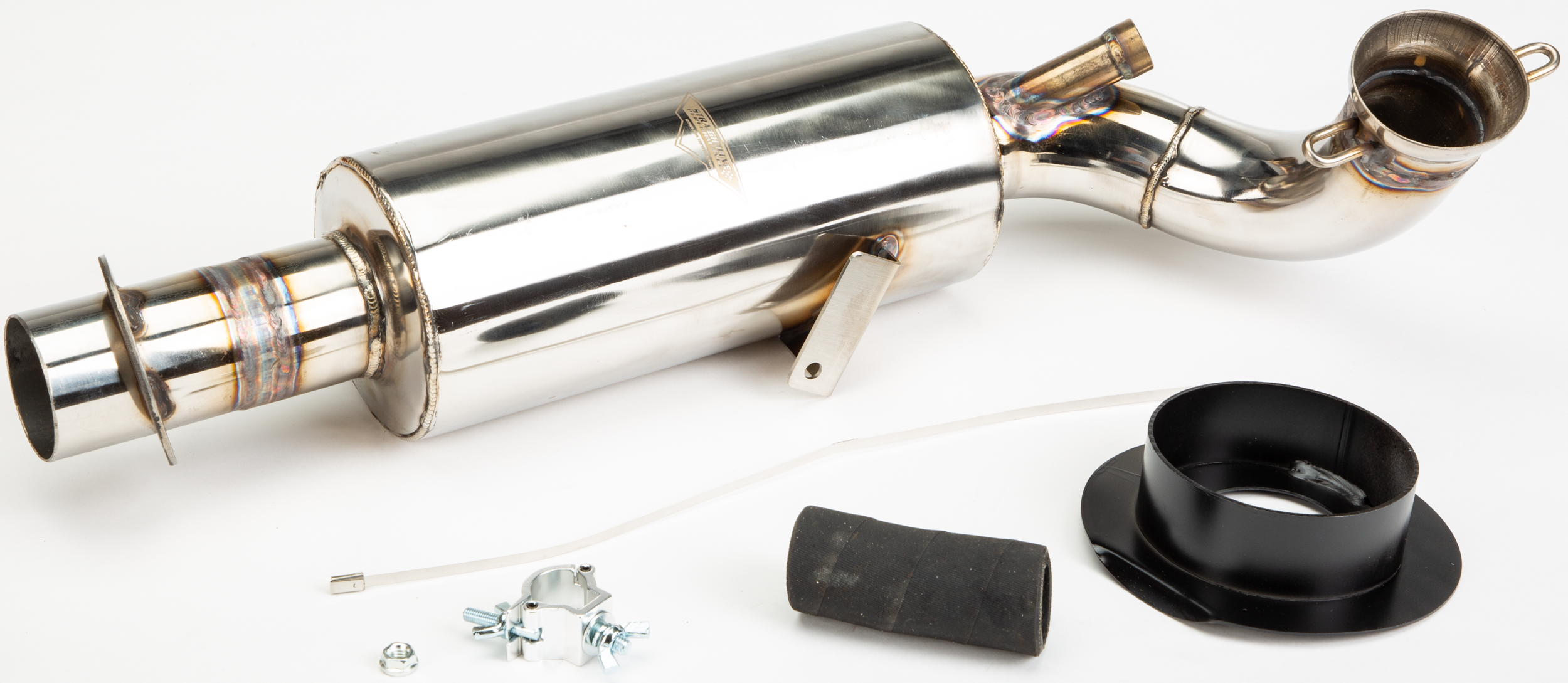 STRAIGHTLINE Lightweight Silencer/Muffler LIGHTWEIGHT MUFFLER STAINLESS POL - 132-148