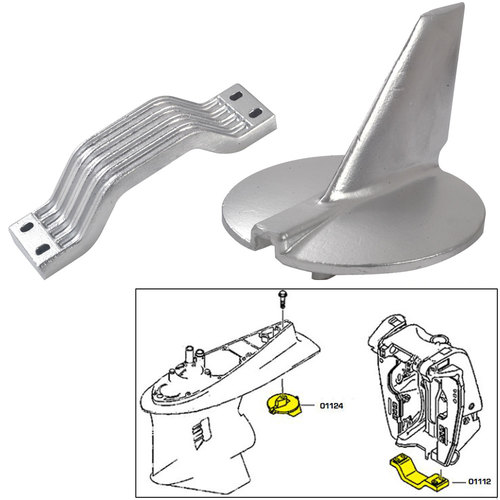 WSM Tecnoseal Anodes Anode Kit Yamaha 200 - 250 Hp - 455-21104