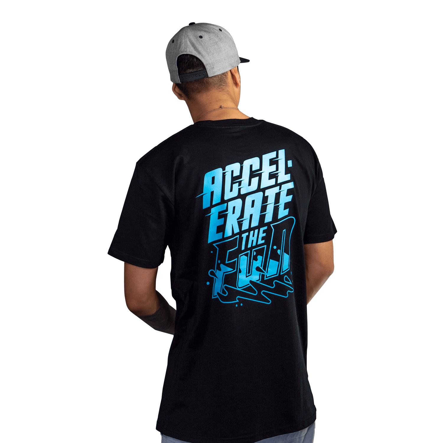 Worx Racing Black/Blue Accelerate Short Sleeve T-Shirt Large - WRBLUSPT-L