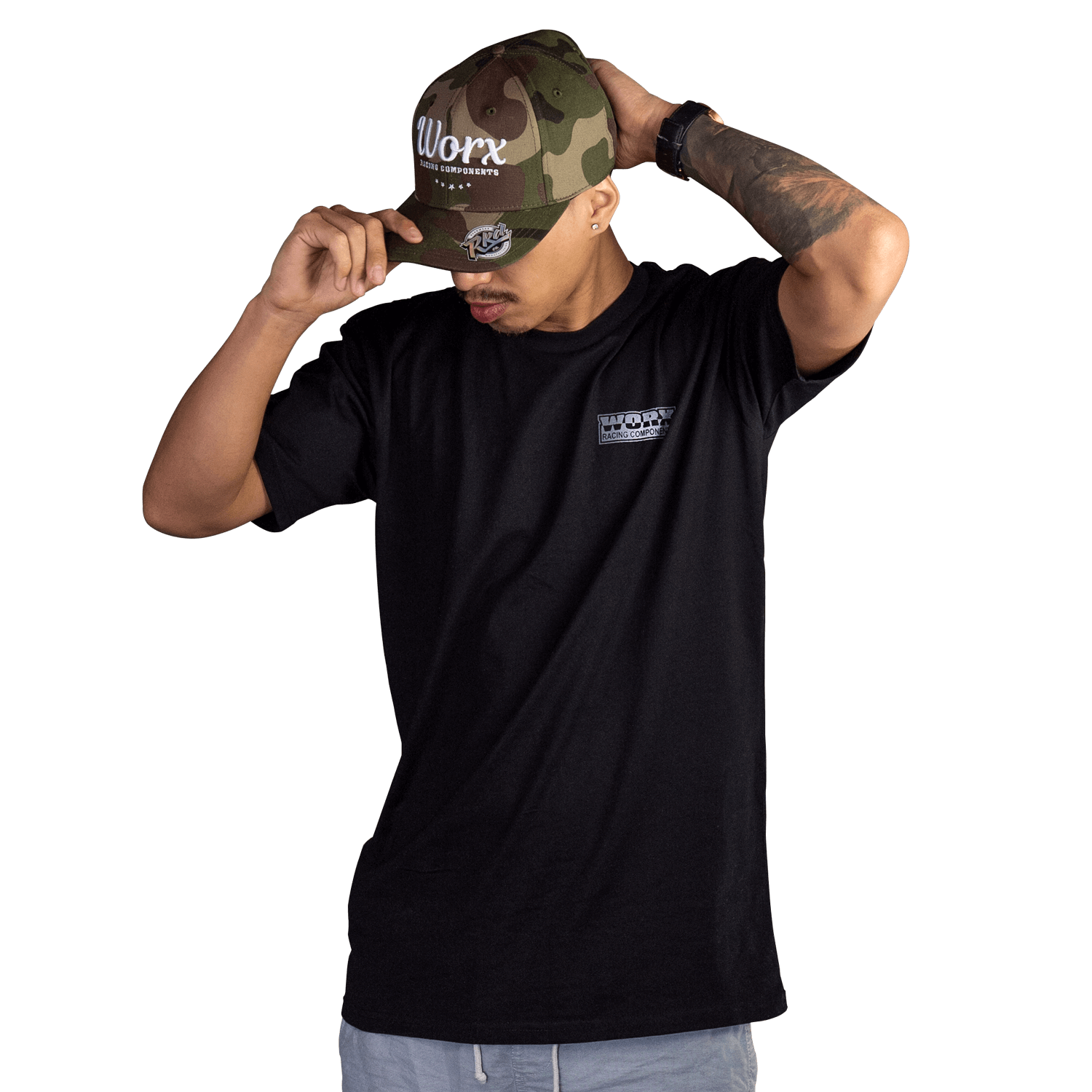 Worx Racing Black/Grey Accelerate Short Sleeve T-Shirt 2Xlarge - WRGRYSP-2XL