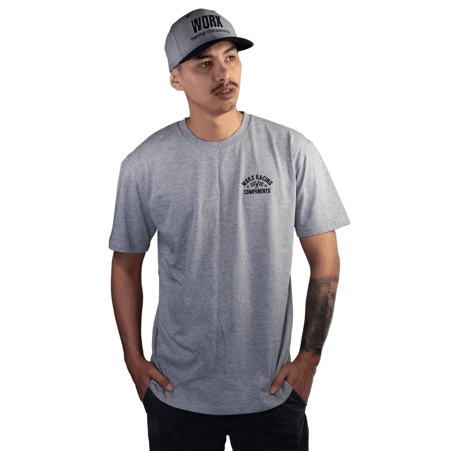 Worx Racing Grey Short Sleeve T-Shirt 2XLarge - WRGRYT-2XL