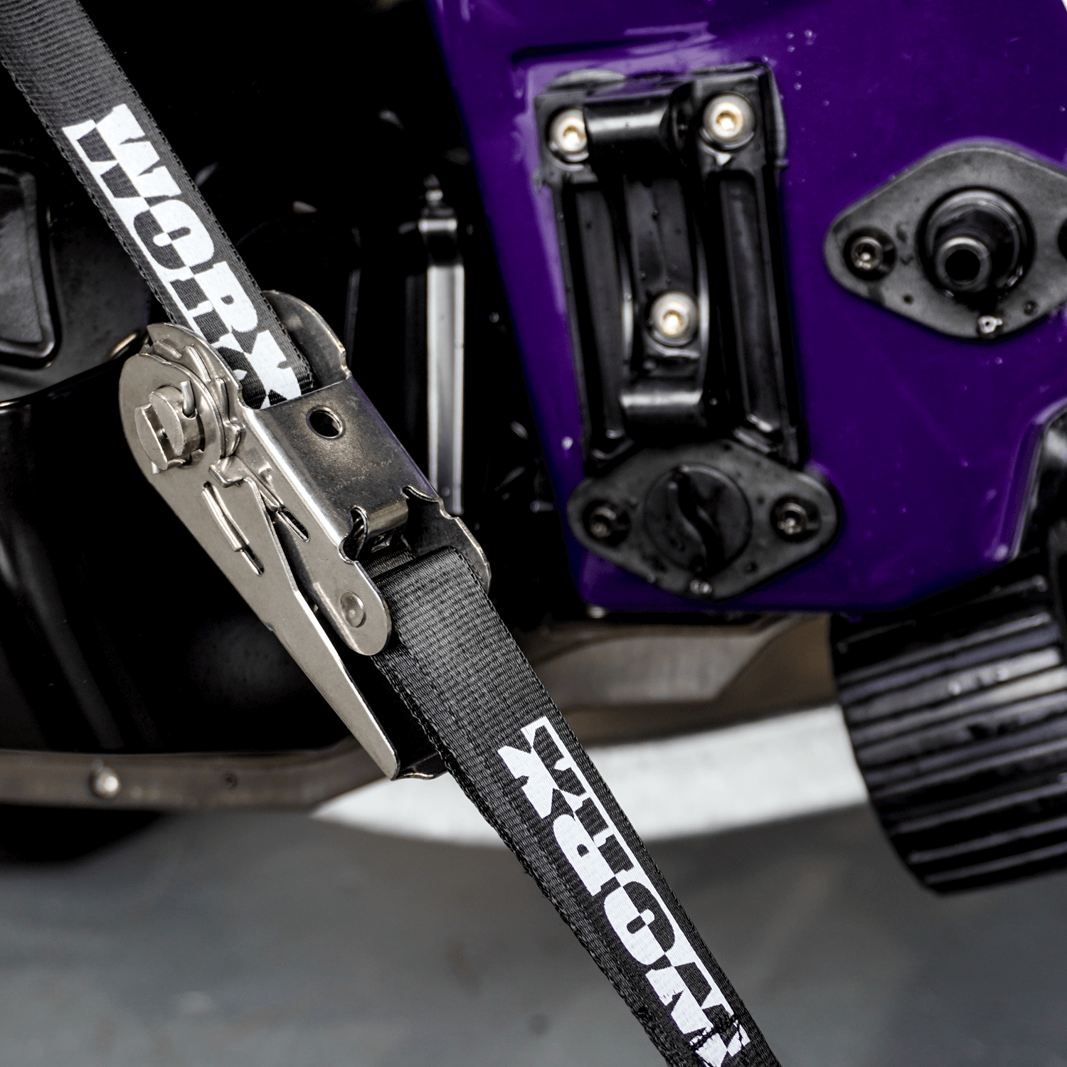 Worx Racing Triple Hook PWC Tie-Down Ratchet Strap - WRRTS01