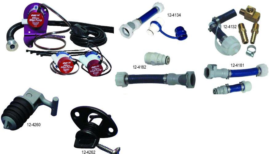 Bilge Pump kits, Flush Kits & Hull Accessories