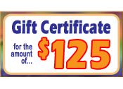 $125 Dollar A&D Gift Certificate