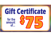 $75 Dollar A&D Gift Certificate