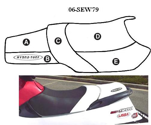 Hydro-Turf Upholstery For Yamaha Gp, Gp1200R (99) Seat Cover